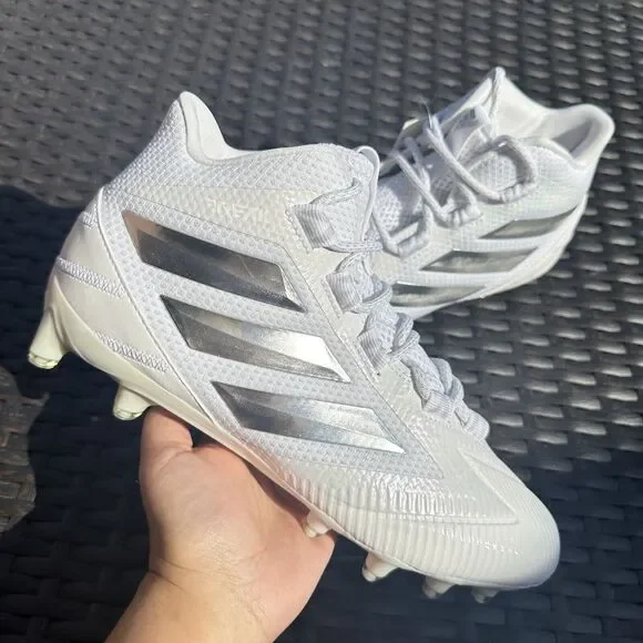 Adidas Freak Carbon Mid White Silver Metallic Men's Football Shoes EE7133 Size 8